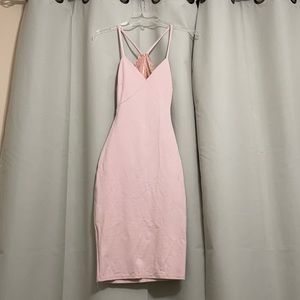 Lulus light pink midi dress